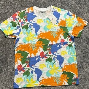 world Floral Map tee